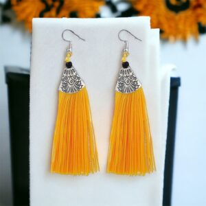 Ella SÁRGA rojtos bizsu fülbevaló