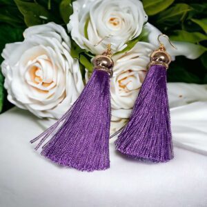 Ruby lila rojtos bizsu fülbevaló