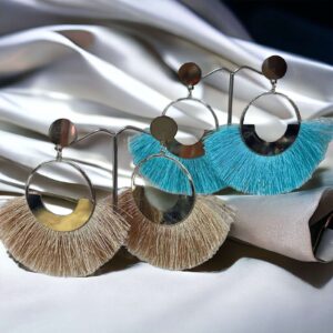 Alina barna rojtos bizsu fülbevaló