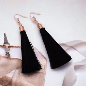 Dotti fekete rojtos bizsu fülbevaló