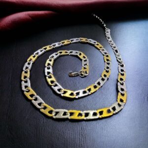 Kevin nemesacél ezüst-arany színű férfi nyaklánc