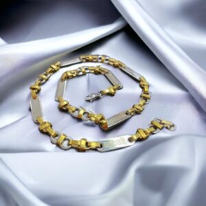 Alen nemesacél ezüst-arany színű férfi nyaklánc