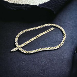 LIA arany-ezüst színű nemesacél nyaklánc SZETT