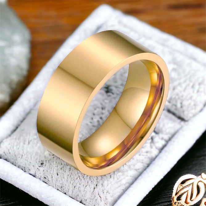 Lotti arany színű nemesacél páros gyűrű - 19 mm