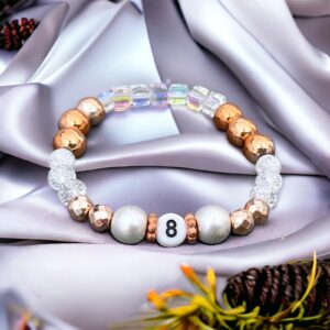 Grabovoj hematit 8 hála ásvány karkötő