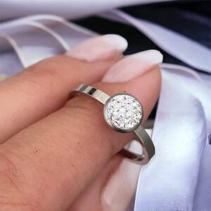 Kelli köves ezüst nemesacél gyűrű