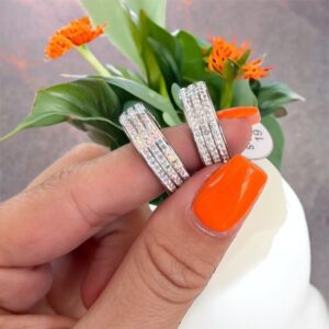 Isabella kristály köves ezüst színű nemesacél gyűrű