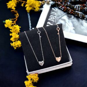 Heart rosegold színű nemesacél nyaklánc
