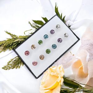 Eliza 6MM kristályos pont nemesacél fülbevaló