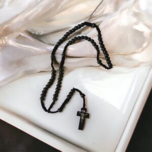 Noah fekete fa rózsafüzér gyöngy ékszer