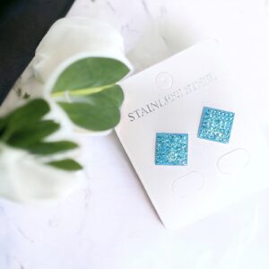 Diana kék színű nemesacél fülbevaló