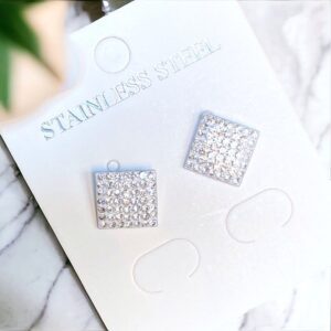 Diana ezüst színű nemesacél fülbevaló