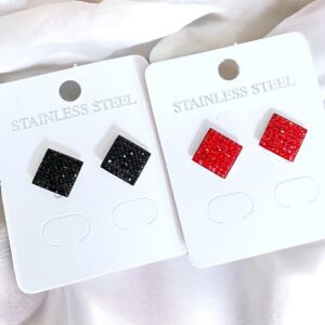 Diana piros színű nemesacél fülbevaló