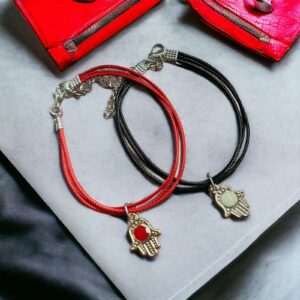 Legjobb barátnő fekete piros páros karkötő