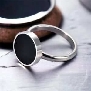 Léna ezüst színű nemesacél gyűrű