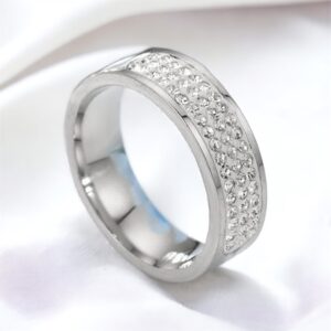 Cassie kristály köves ezüst színű nemesacél gyűrű