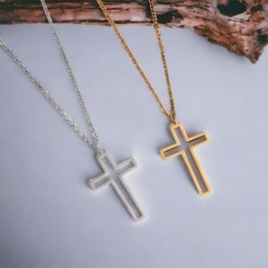 Tessa arany színű kereszt nemesacél nyaklánc