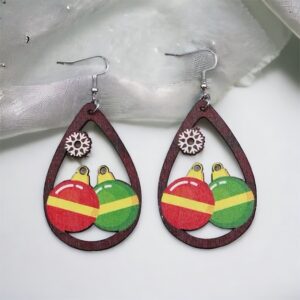 Dísz karácsonyi bizsu fa fülbevaló