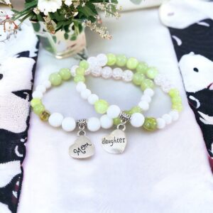 Anya-lánya jáde páros karkötő páros ékszer