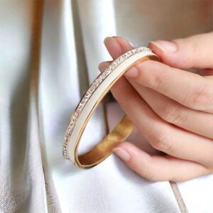 Anna ARANY-FEHÉR kerámia-nemesacél merev karkötő