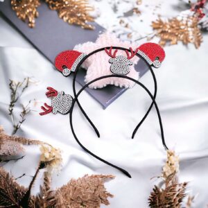 Mikulás sapka köves hajpánt hajdísz