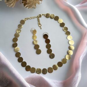 Tiana arany színű gyönyörű bizsu nyaklánc SZETT