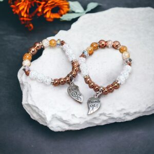 Best Friends rose hematit szerencse hozó páros ásvány karkötő