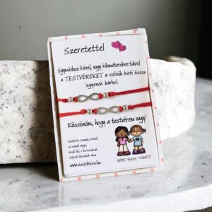 CSODA testvér piros páros Kabbala karkötő