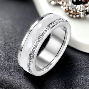 Violet FEHÉR-EZÜST színű Kerámia gyűrű