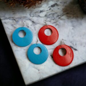 Elenor extravagáns VILÁGOS KÉK bizsu fa fülbevaló