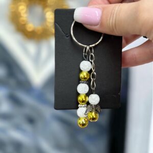 Angel hematit-hegyikristály ásvány kulcstartó