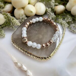 Hegyikristály-hematit horoszkópos ásvány karkötő választható csillagjeggyel