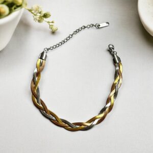 Lia arany-rosegold-ezüst színű nemesacél karkötő