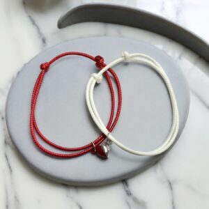 Legjobb barátnő fehér piros páros karkötő