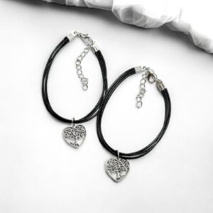 Legjobb barátnő fekete páros karkötő