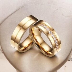 Zoé arany színű férfi nemesacél páros gyűrű