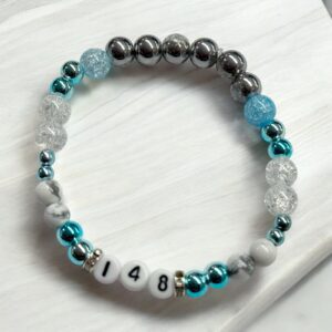 Grabovoj kék hematit 148 átok rontás ellen ásvány karkötő