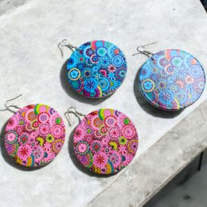 Evelin extravagáns sötét kék bizsu fülbevaló