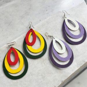 KATA extravagáns LILA fa bizsu fülbevaló