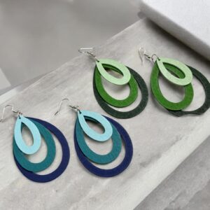 KATA extravagáns KÉK fa bizsu fülbevaló