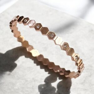 Lini rosegold színű ovális nemesacél merev karkötő