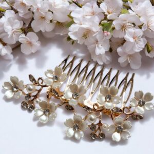 Alexa rosegold színű alkalmi fésűs esküvői hajdísz