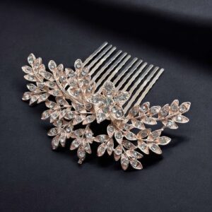 Britta rose gold színű alkalmi fésűs esküvői hajdísz