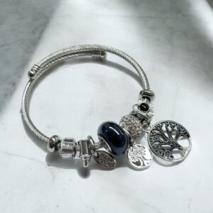 Panna grafit színű nemesacél karkötő