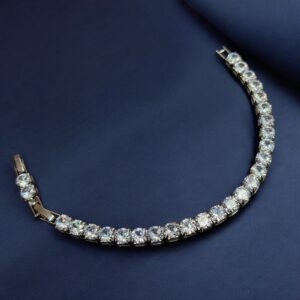 Britney ezüst színű kristály köves alkalmi bizsu karkötő