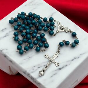 Mason zöld illatosított fa rózsafüzér gyöngy ékszer