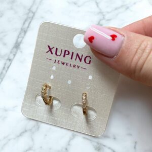Liana rosegold színű antiallergén xuping fülbevaló