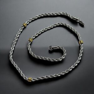 Roland ezüst arany színű nemesacél nyaklánc