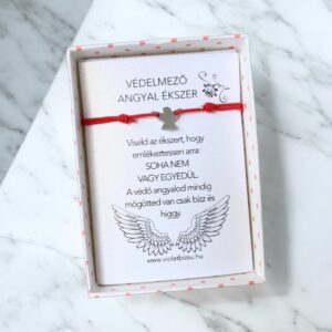 CSODA védelmező angyal piros KABBALA karkötő