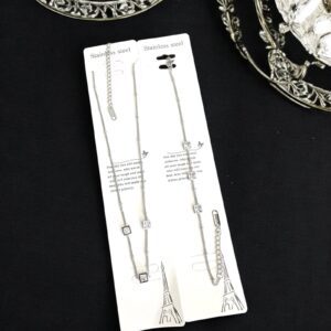 Mimi ezüst színű köves nemesacél karkötő